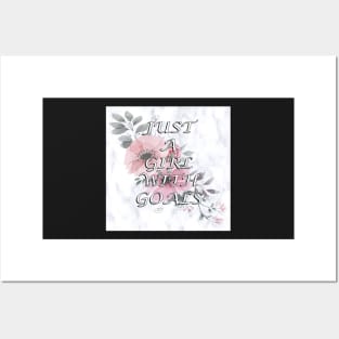 Just A Girl With Goals: Pretty Flower Faith and Hope Design & Inspirational Quote Posters and Art